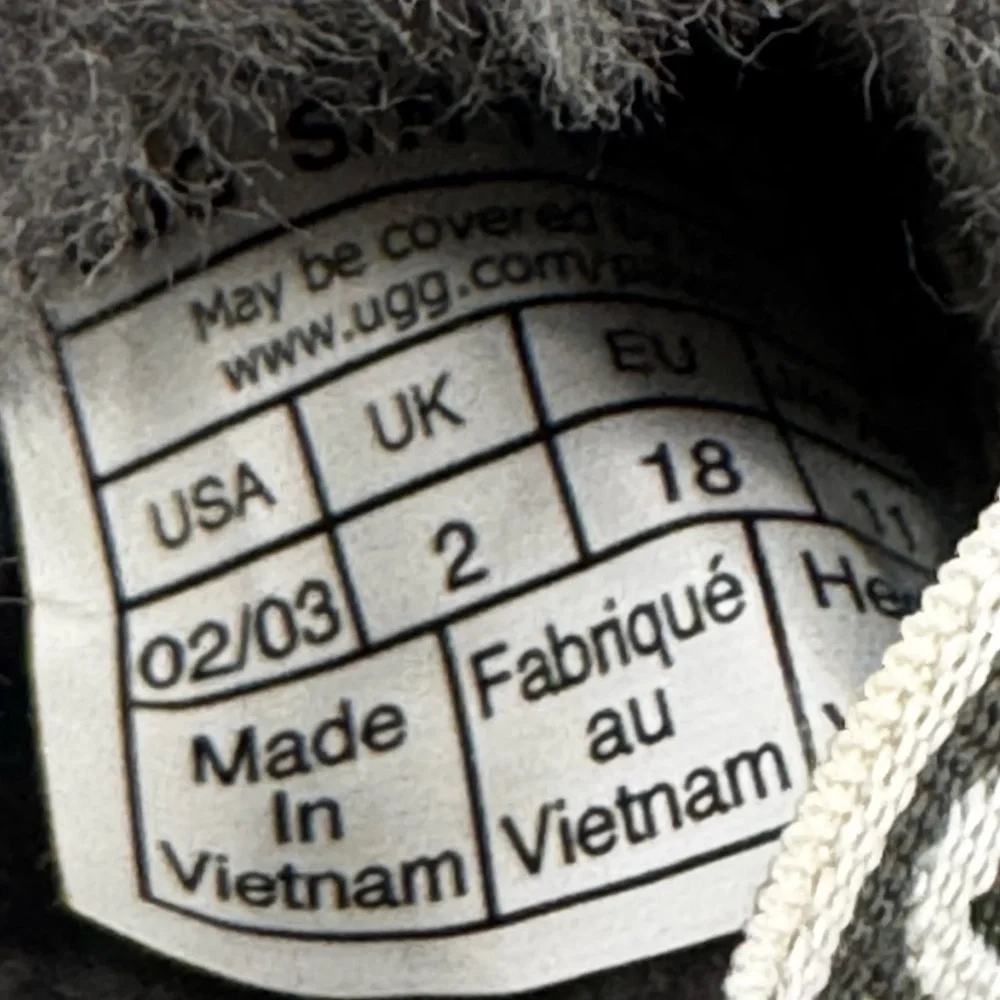 UGG Gray Fluffy Slippers